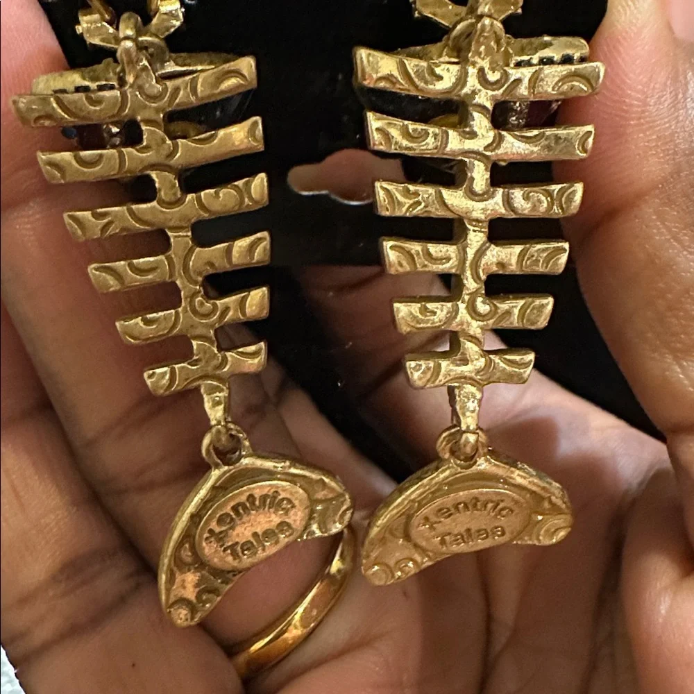 Colorful Fish Skeleton Earrings